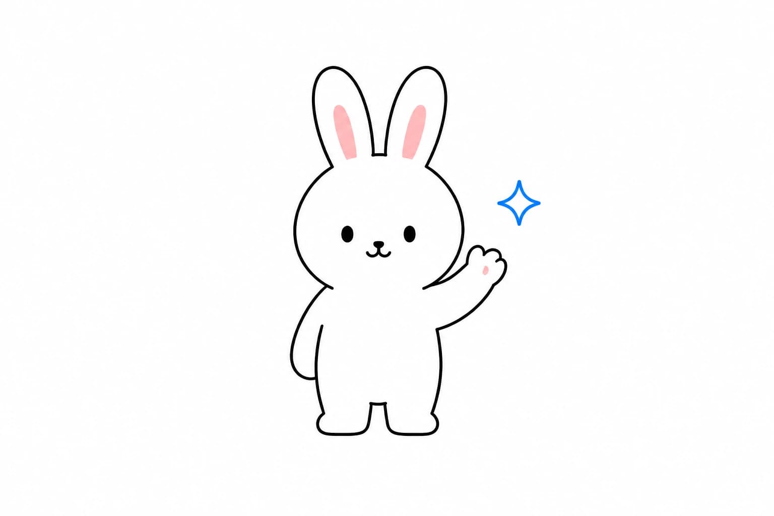마이페이지를 안내하는 CLING 토끼